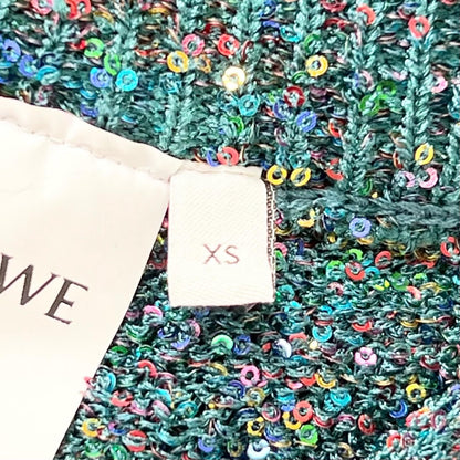 Loewe Long Skirt with Sequin Petticoat Green XS — view 8