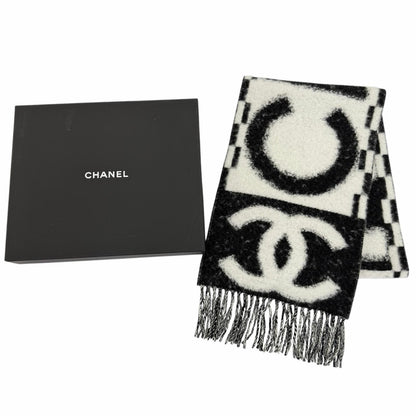 Chanel Cashmere Silk Blend CC Logo Scarf — view 2