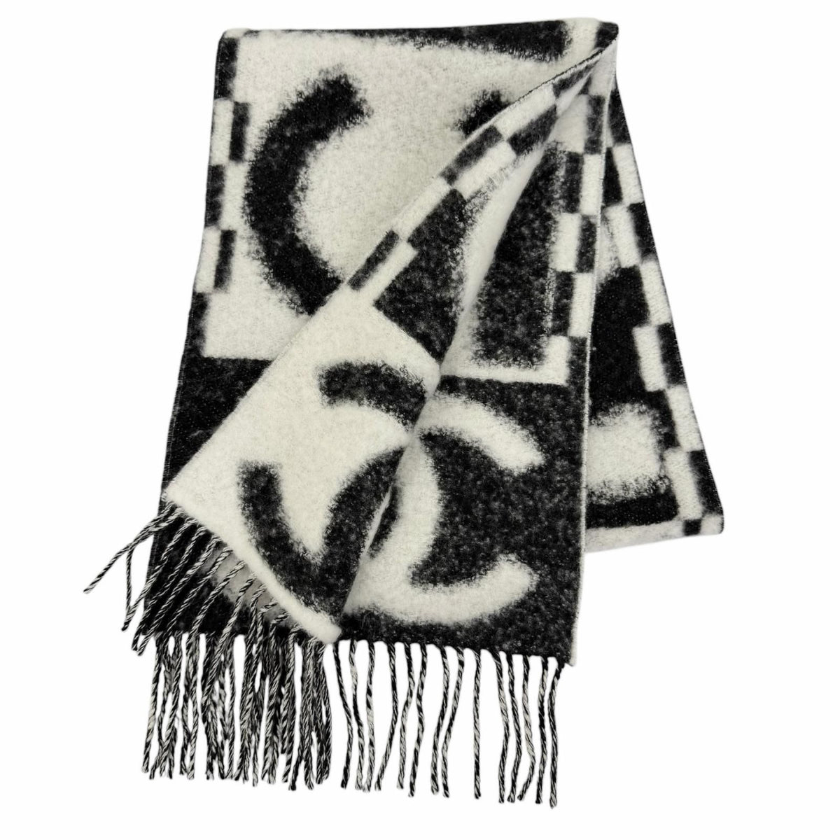 Chanel Cashmere Silk Blend CC Logo Scarf — view 3