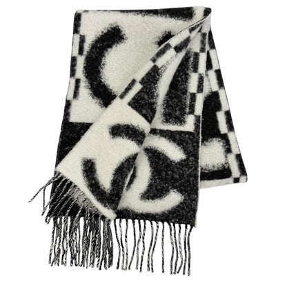 Chanel Cashmere Silk Blend CC Logo Scarf — view 3