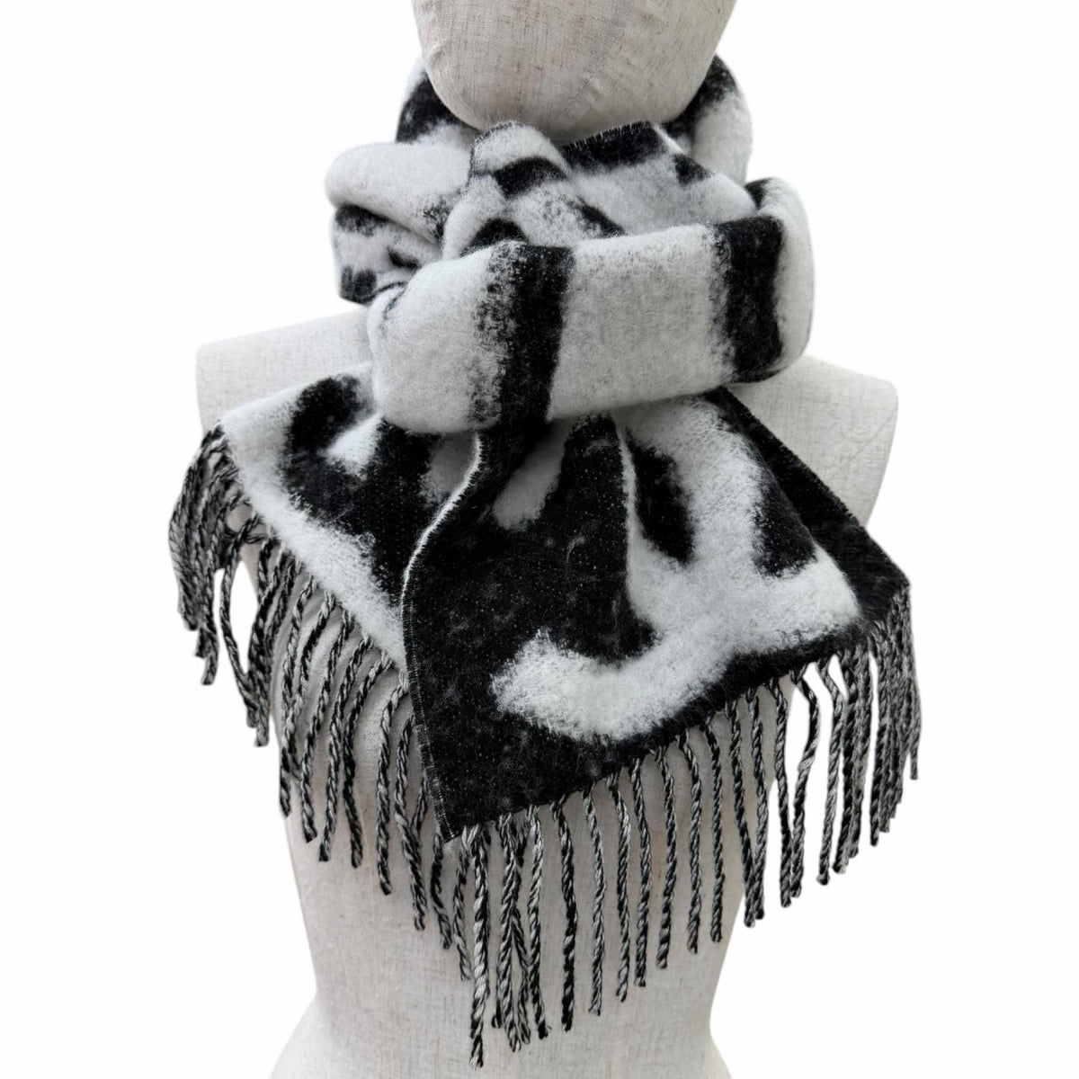 Chanel Cashmere Silk Blend CC Logo Scarf — view 4