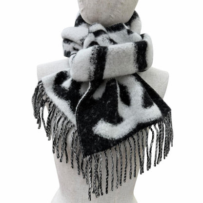 Chanel Cashmere Silk Blend CC Logo Scarf — view 4
