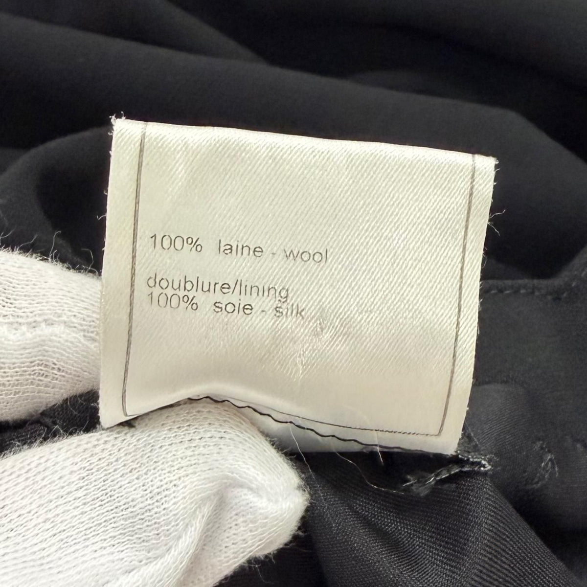Chanel 97A Vintage Wool CC Logo Button Ribbon Dress — view 8