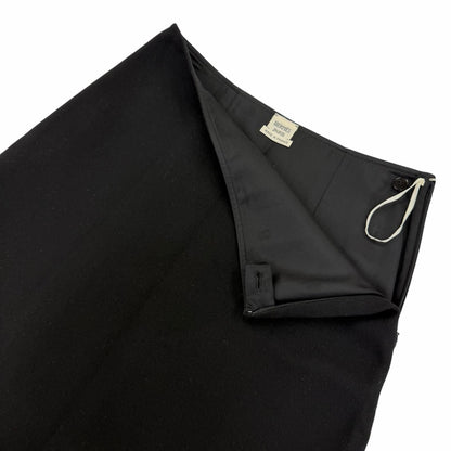 Hermes Wool Back Motif Trapezoid Skirt Mini Black 36 — view 4