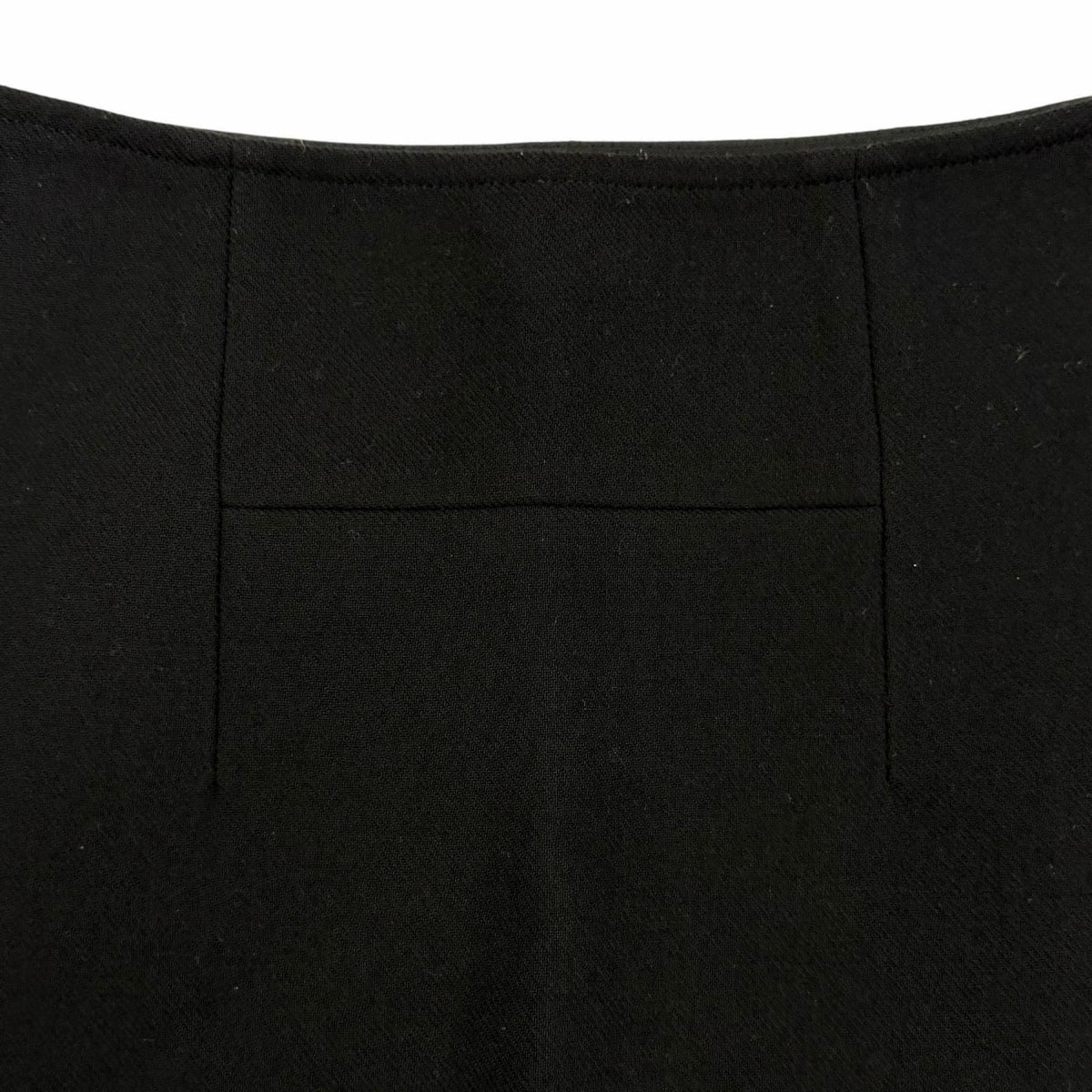 Hermes Wool Back Motif Trapezoid Skirt Mini Black 36 — view 6
