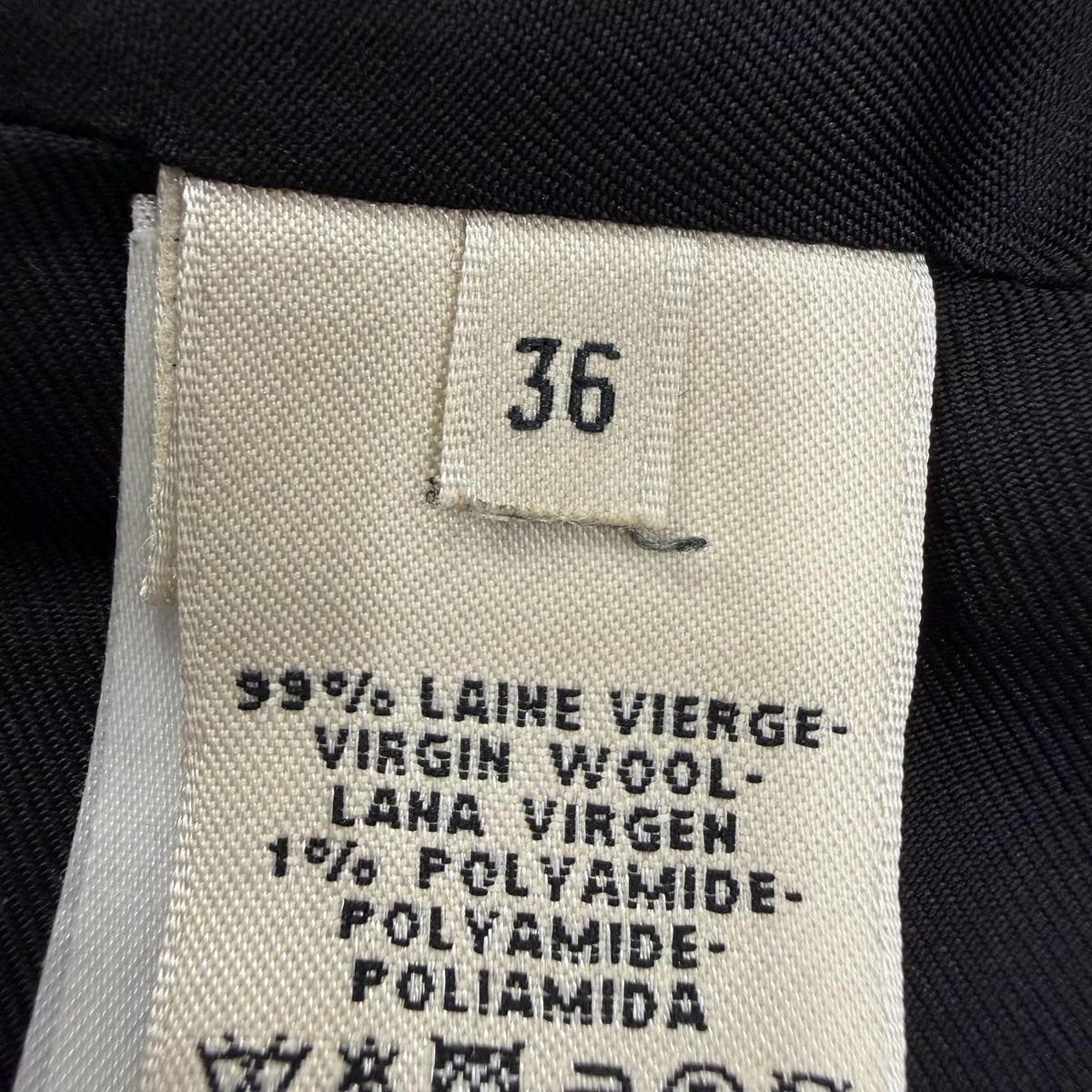 Hermes Wool Back Motif Trapezoid Skirt Mini Black 36 — view 8