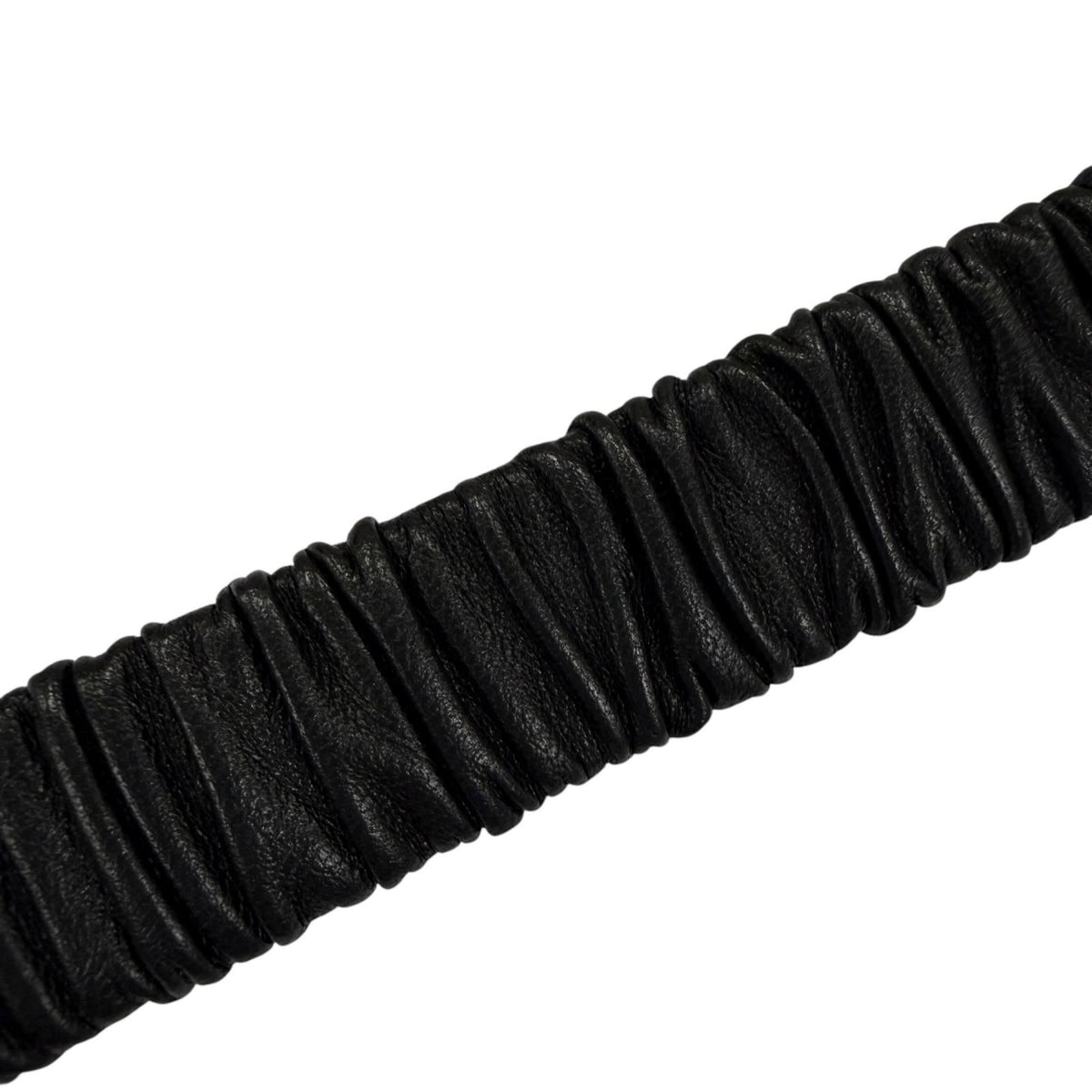Chanel 23c Logo Buckle Rhinestone Leather Belt Black Gold — view 7