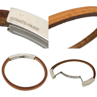 Hermes Leather Bracelet Vintage Brown — view 3