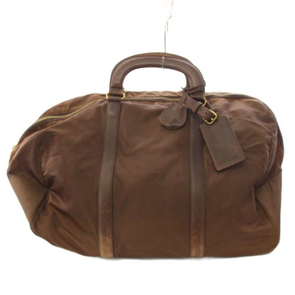 Prada Boston Bag Nylon Brown TK 4