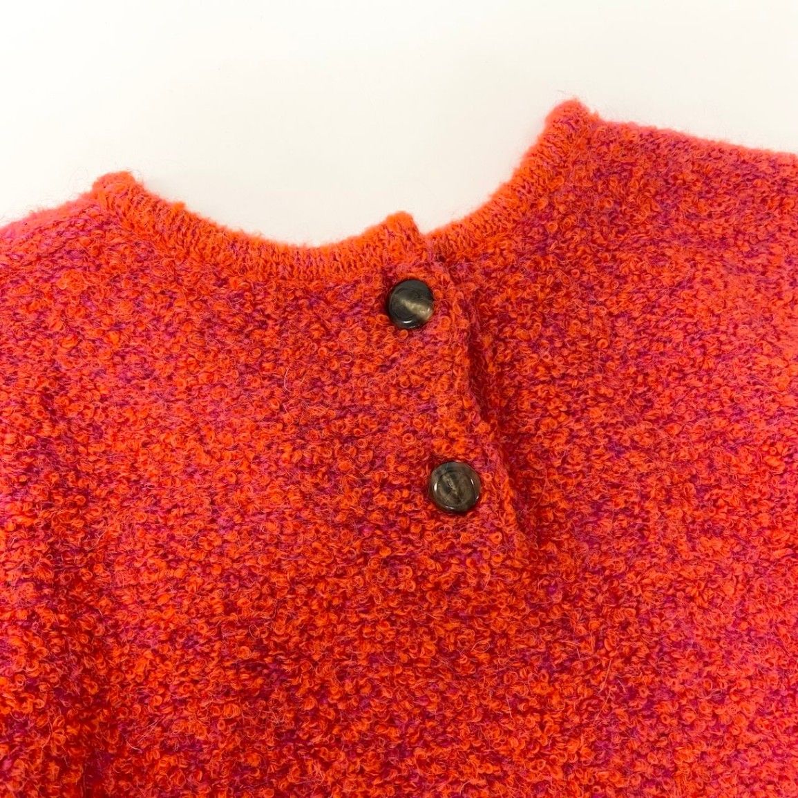 Gucci Wool Pile Knit Tight Fit Short Sleeve S Red Sweater — view 5