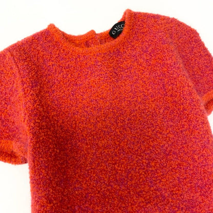 Gucci Wool Pile Knit Tight Fit Short Sleeve S Red Sweater — view 4