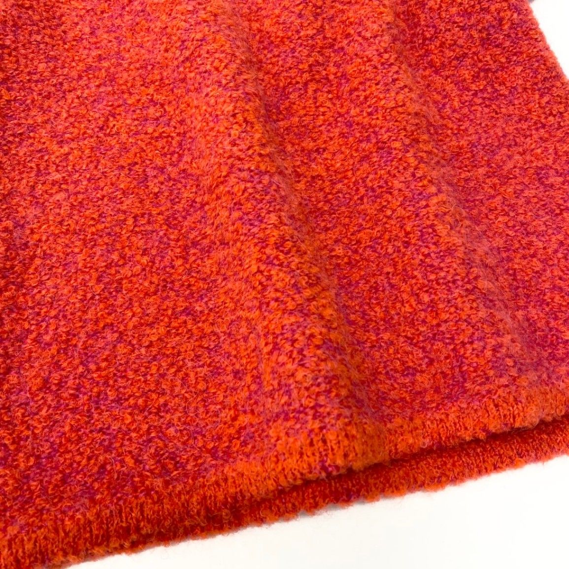 Gucci Wool Pile Knit Tight Fit Short Sleeve S Red Sweater — view 6