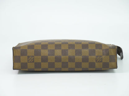 Louis Vuitton LV Pouch Toilette 26 Damier Ebene Clutch Brown — view 3