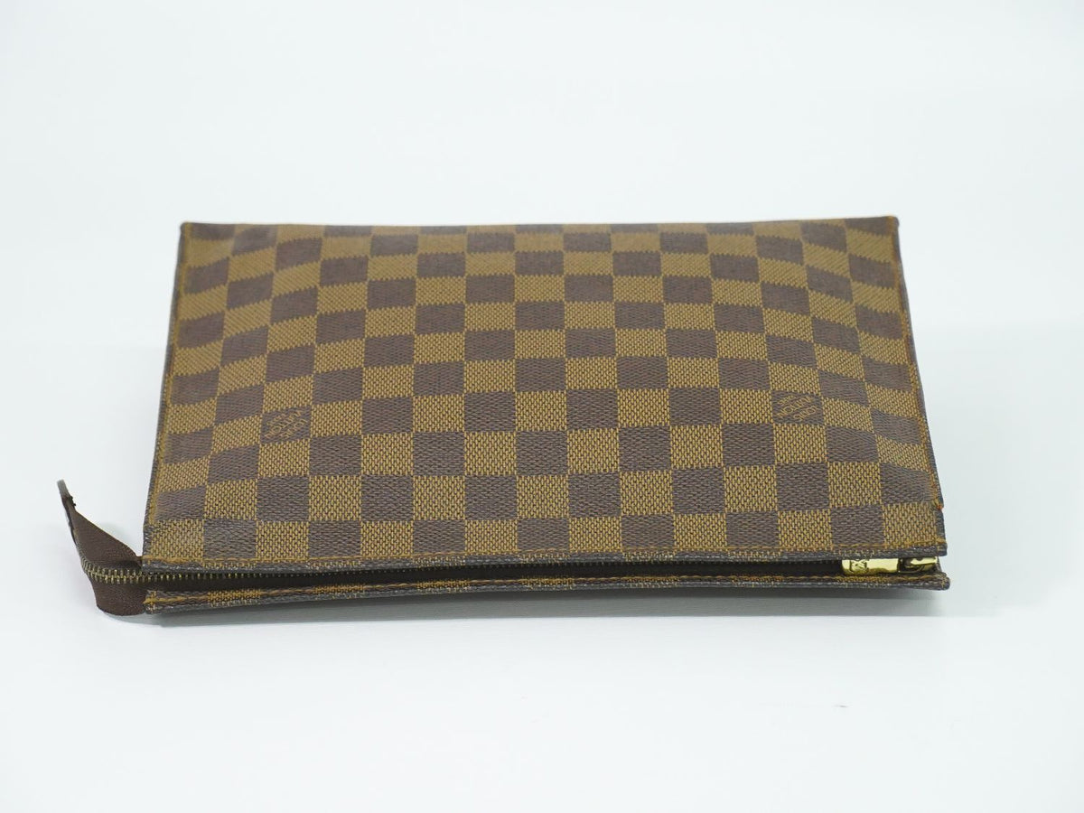 Louis Vuitton LV Pouch Toilette 26 Damier Ebene Clutch Brown — view 5