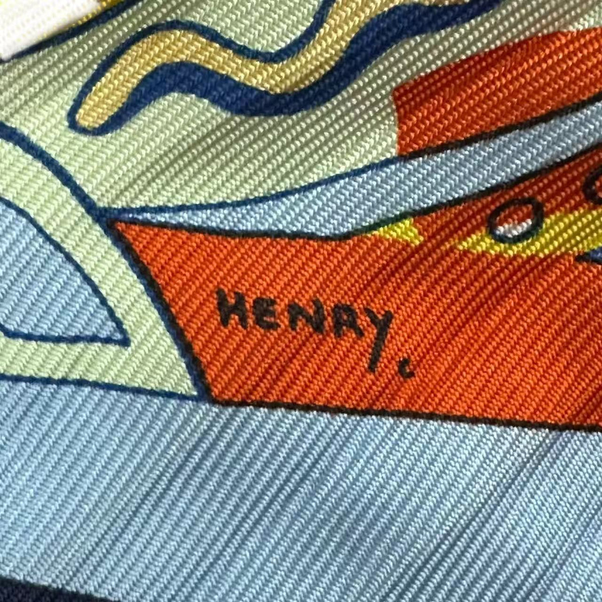 Hermes Pleated Scarf Idea Structure la Mecanique Des Idee Blue — view 5