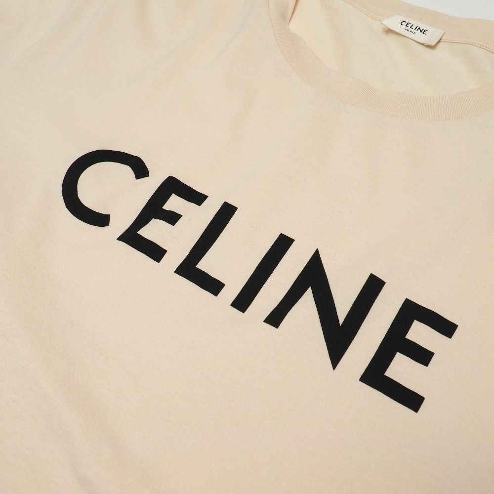Celine Short Sleeve T-Shirt L Logo Print Cropped — view 5