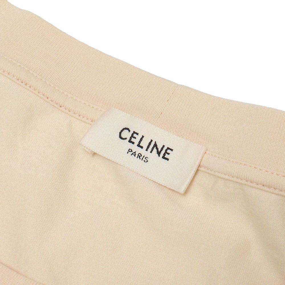 Celine Short Sleeve T-Shirt L Logo Print Cropped — view 6