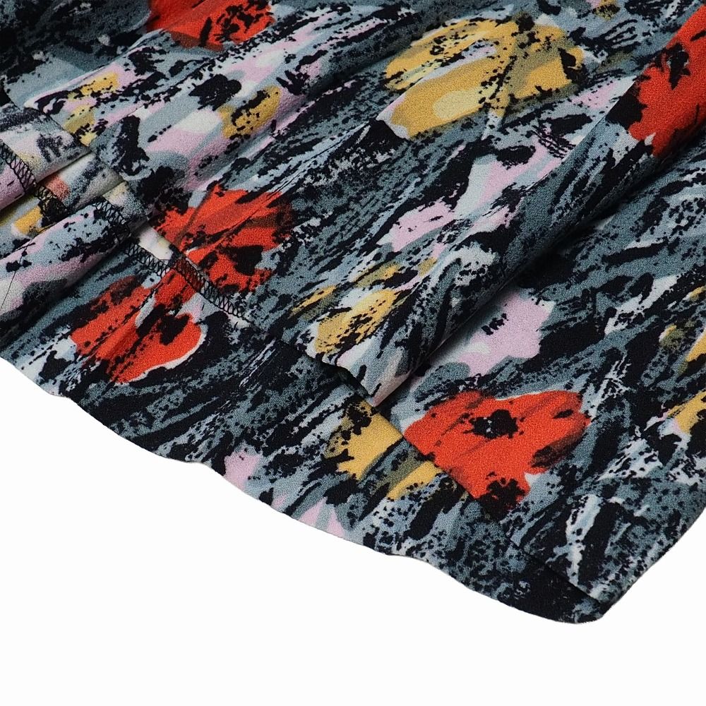 Prada Skirt Flower Print Pleated — view 6