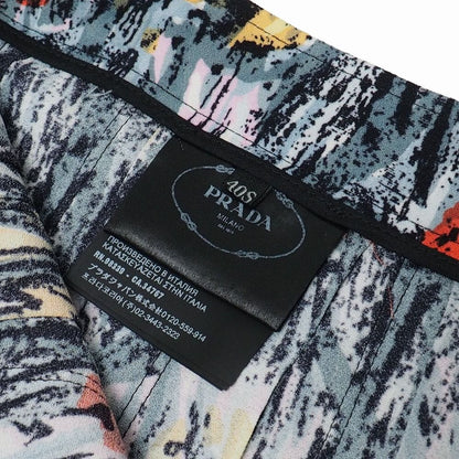Prada Skirt Flower Print Pleated — view 7