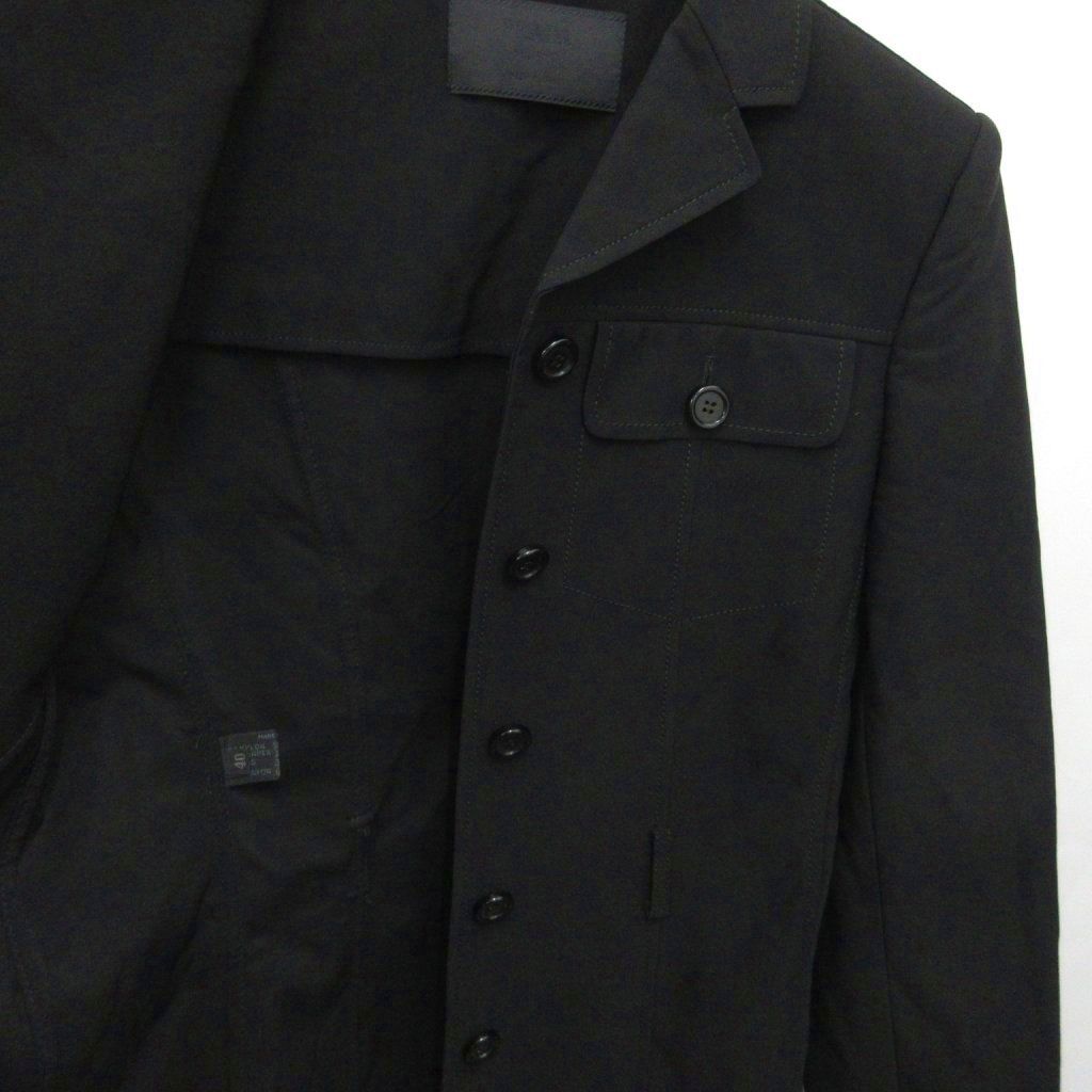 Prada Jacket Blazer Soutien Collar Power Shoulder 40 Black — view 5
