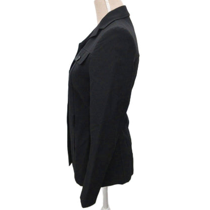 Prada Jacket Blazer Soutien Collar Power Shoulder 40 Black — view 3