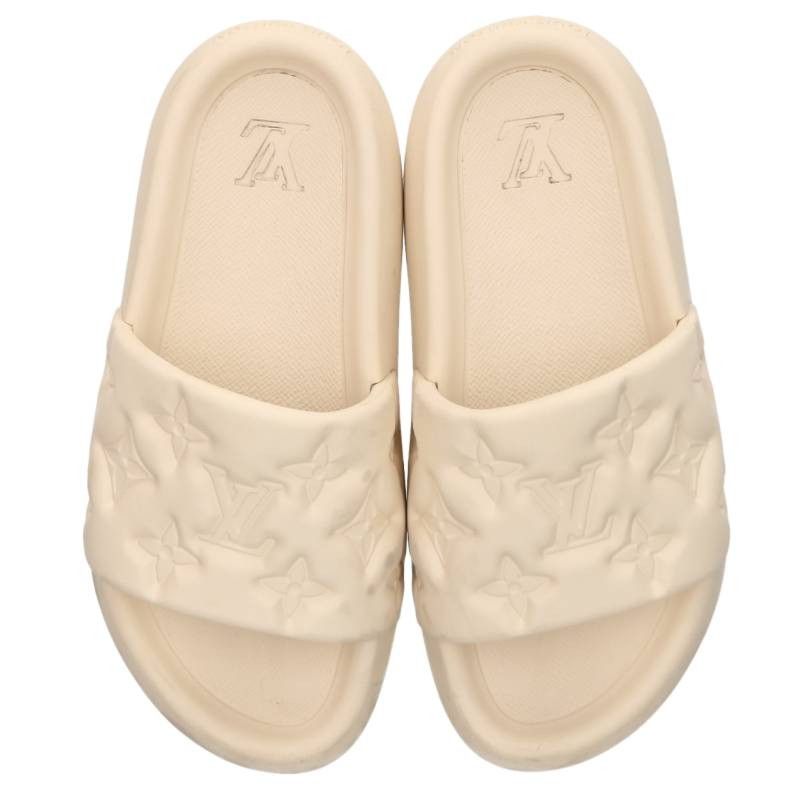 Louis Vuitton Waterfront Embossed Monogram Slide Sandals — view 5