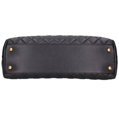 Chanel Coco Handle 33 Gold Caviar Leather Chain Shoulder Bag — view 4