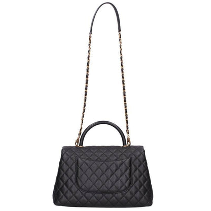 Chanel Coco Handle 33 Gold Caviar Leather Chain Shoulder Bag — view 2