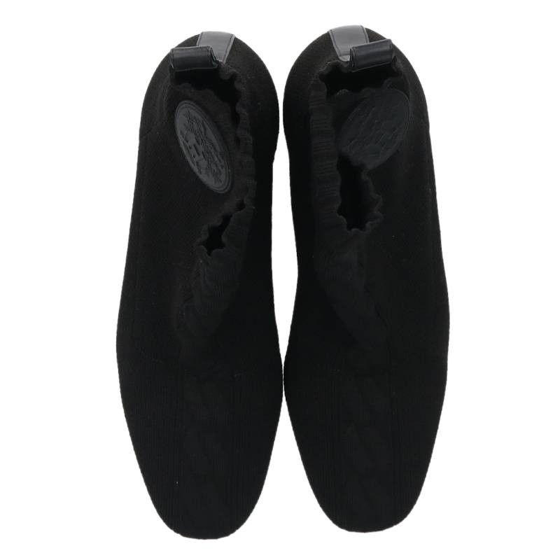 Hermes Volver Leather Trim Knit Short Boots — view 4