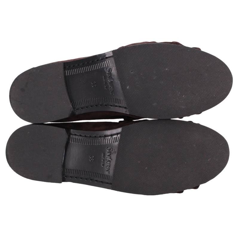 Saint Laurent Paris le Loafers Suede Shoes — view 3