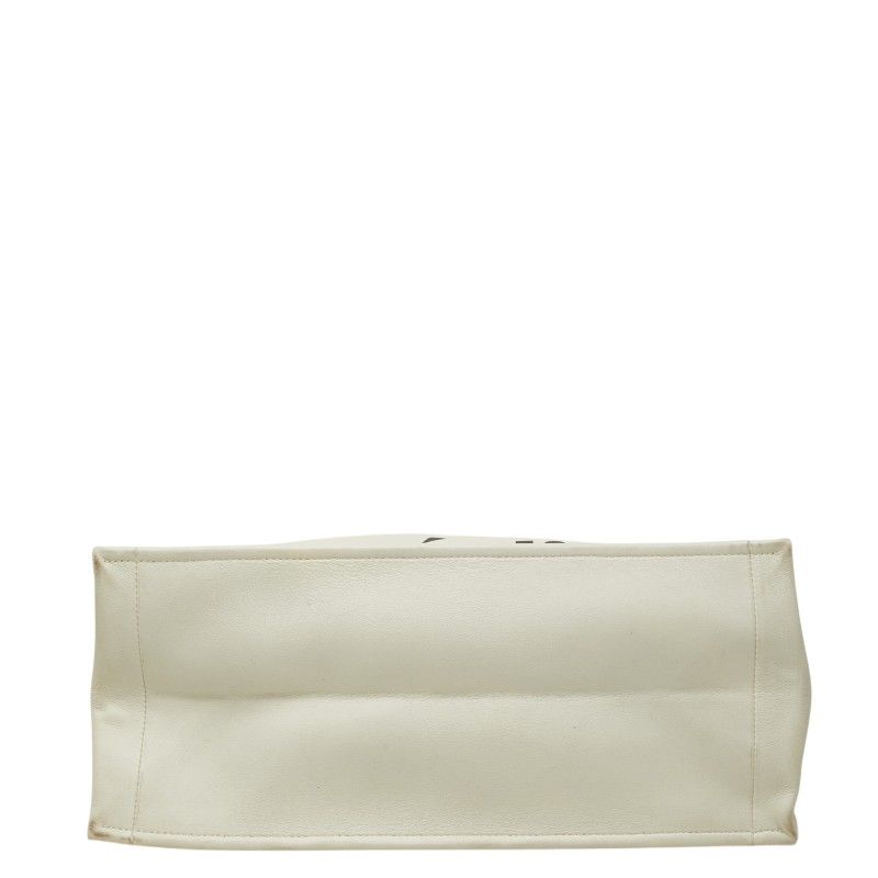 Dior Book Tote Bag White Black Leather — view 3