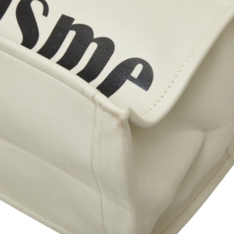 Dior Book Tote Bag White Black Leather — view 4