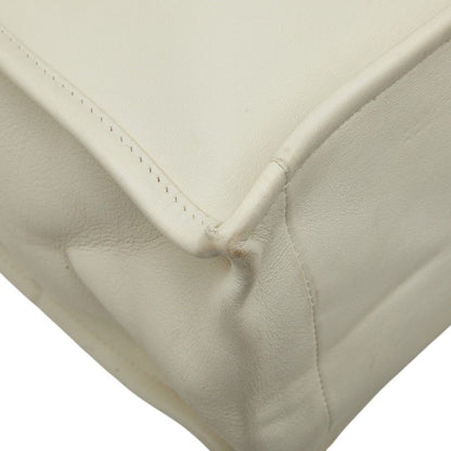 Dior Book Tote Bag White Black Leather — view 7