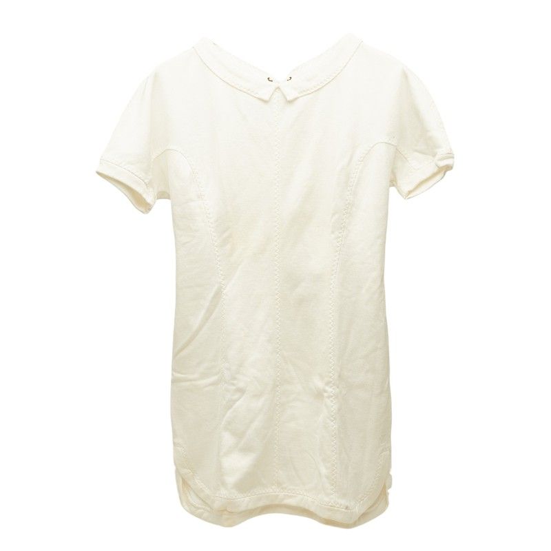 Louis Vuitton Short Sleeve S White Cotton Dress — view 2