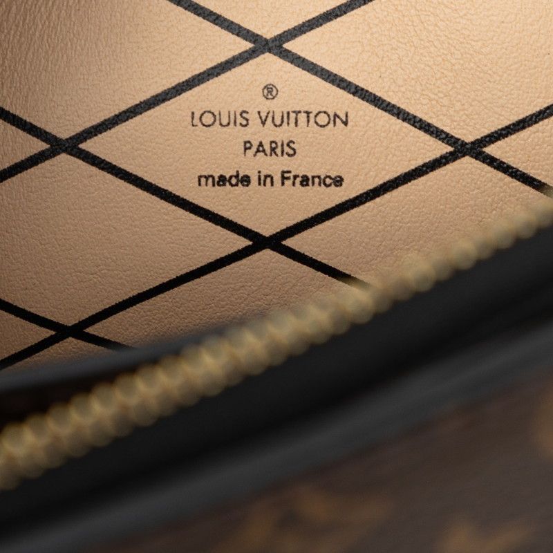 Louis Vuitton Monogram Reverse Trunk Clutch Crossbody Shoulder Bag Brown — view 5