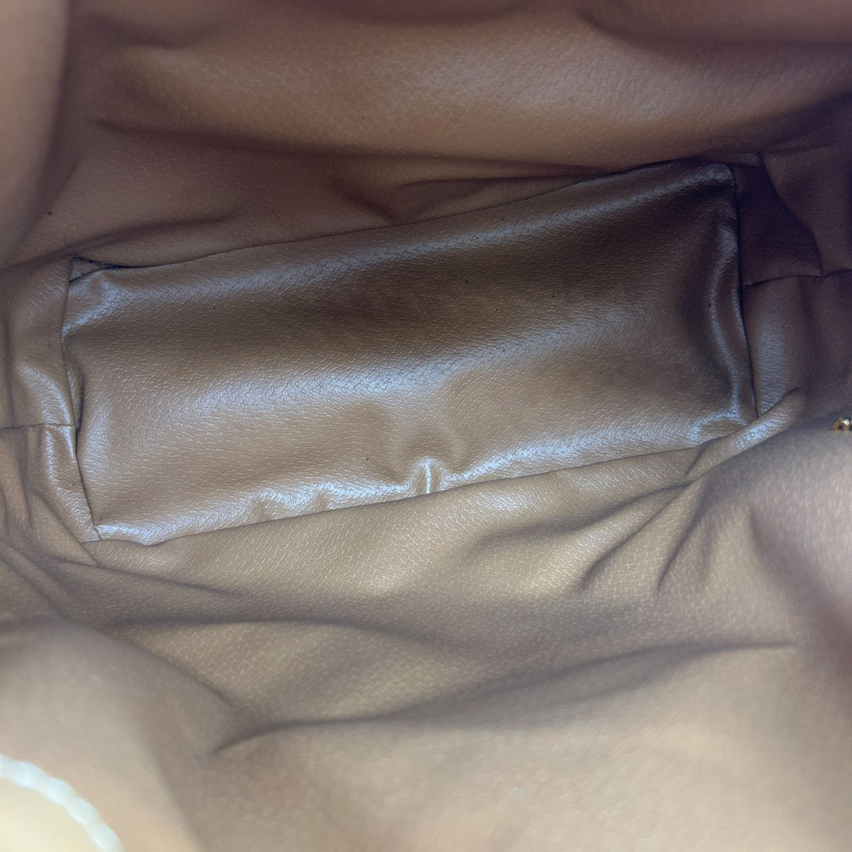 Celine Macadam Shoulder Bag Crossbody Drawstring Leather Brown Gold — view 7