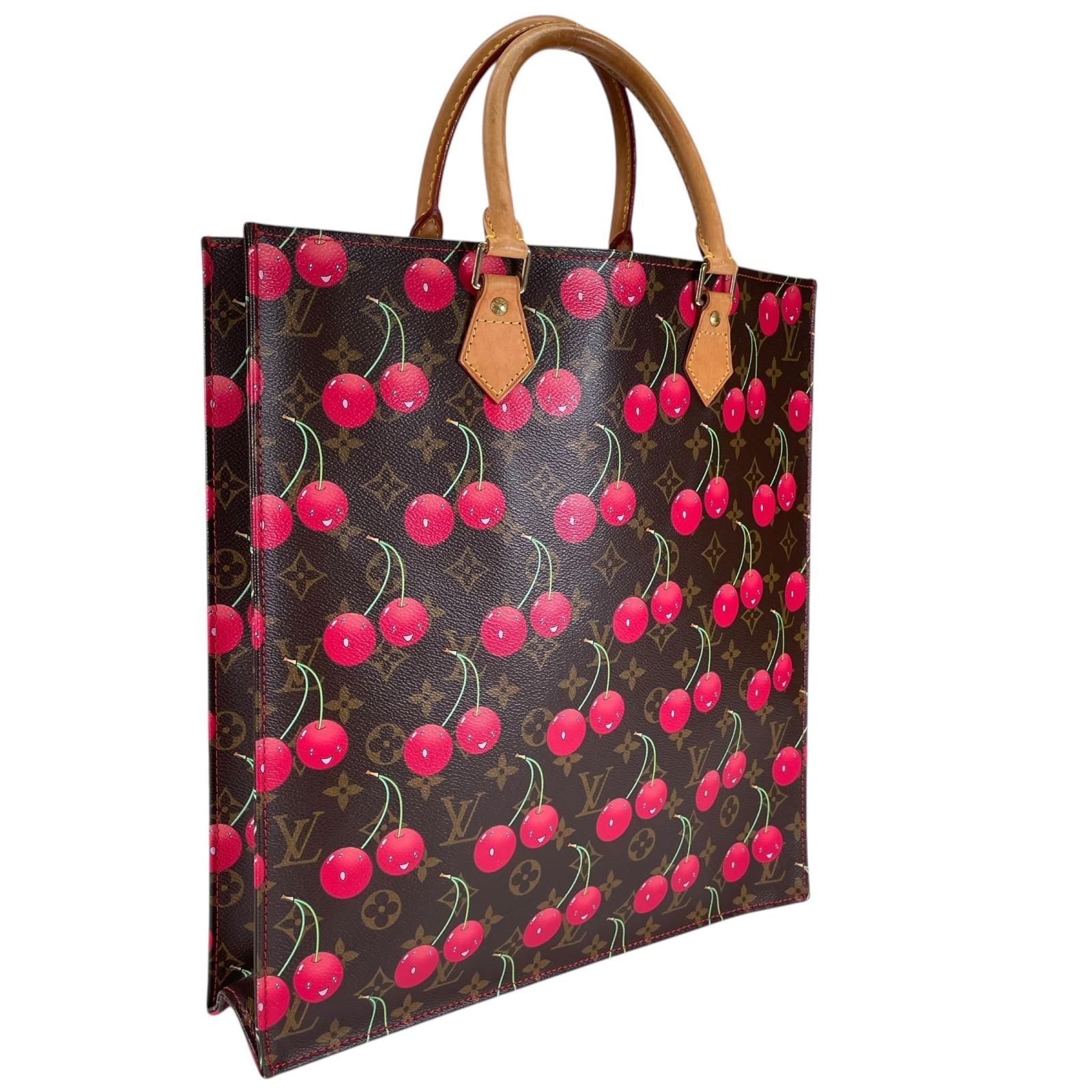 Louis Vuitton Monogram Cherry Sac Plat Handbag Canvas Multicolor — view 3
