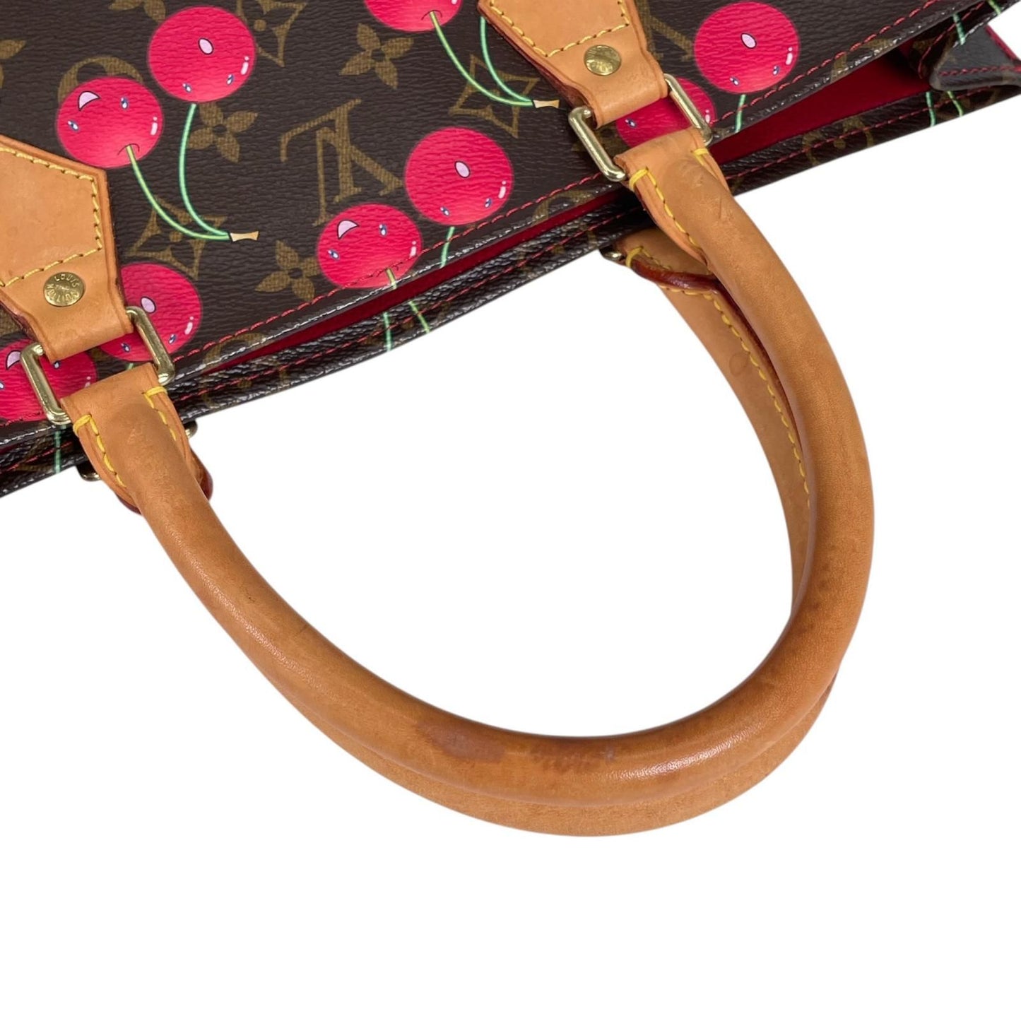 Louis Vuitton Monogram Cherry Sac Plat Handbag Canvas Multicolor — view 6
