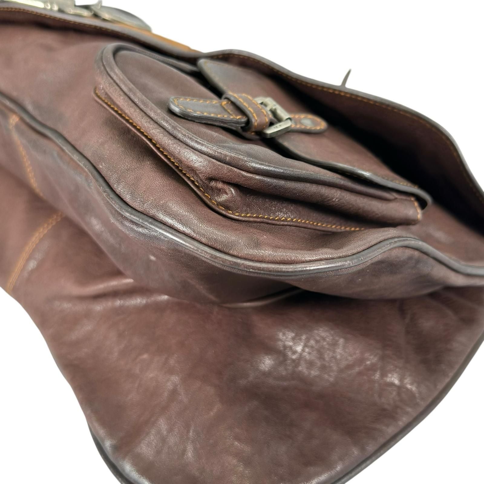 Dior Handbag Dark Brown Concho Coin Antique — view 7