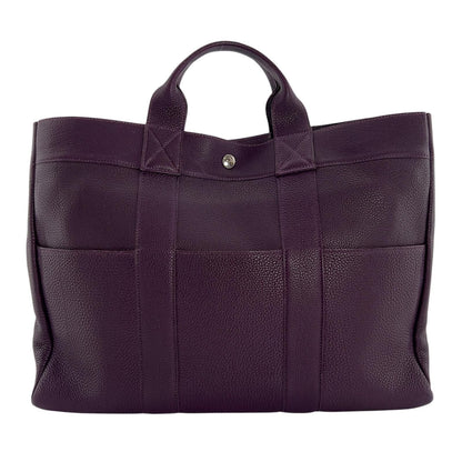 Hermes Fourre Tout MM Tote Bag Togo Raisin Purple