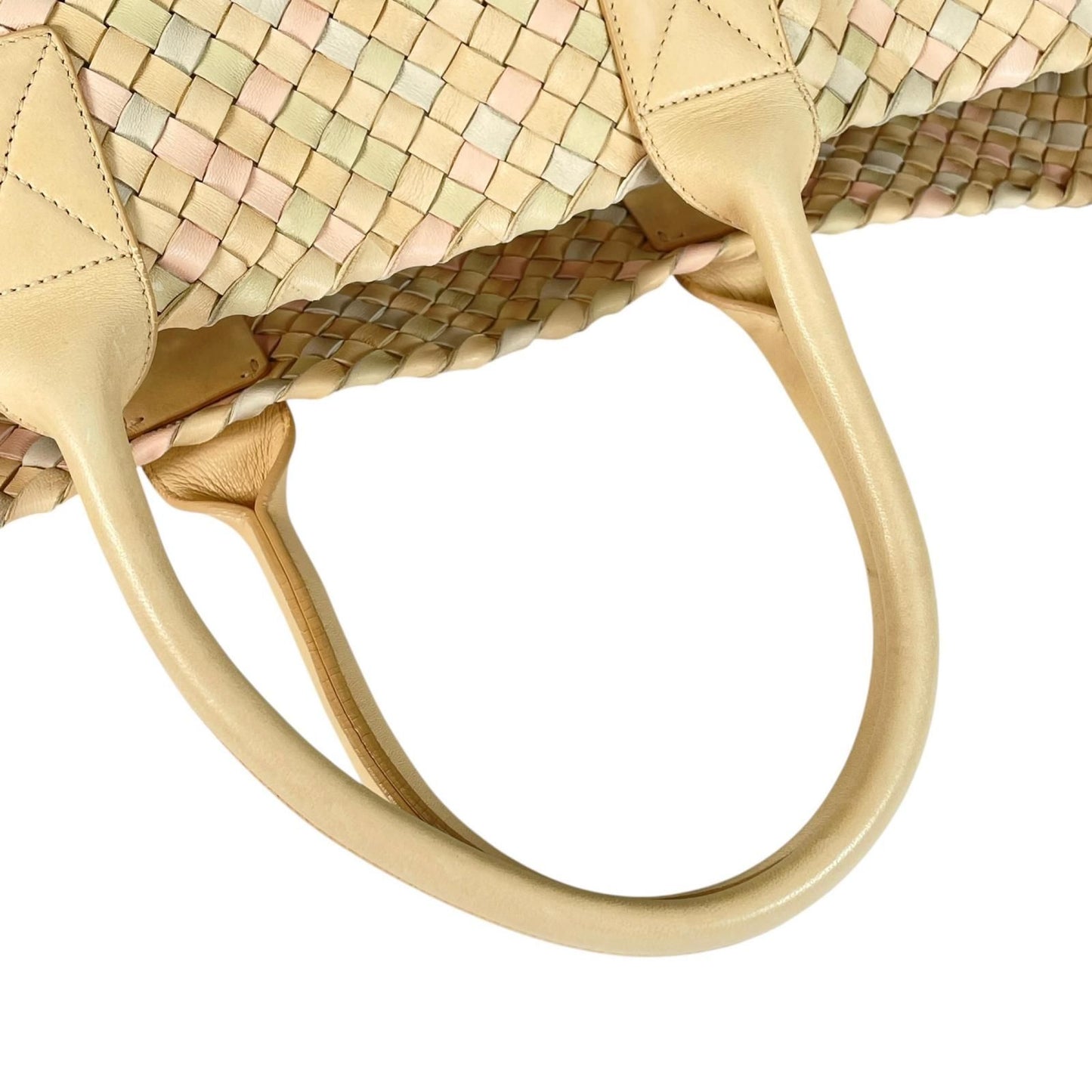Bottega Veneta Intrecciato Cabas MM Tote Bag Lambskin Multicolor 500 Limited — view 6