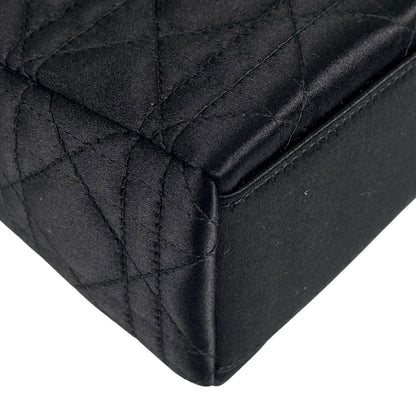 Dior Mini Lady Handbag Satin Black Bijou Rhinestone Vintage — view 8