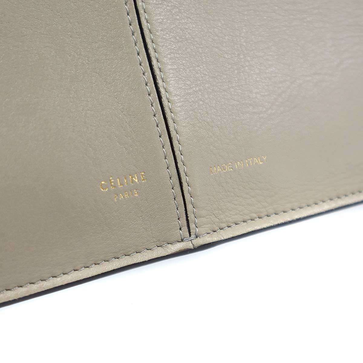 Celine Trifold Leather Tote Bag Beige — view 5