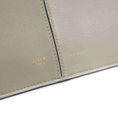 Celine Trifold Leather Tote Bag Beige — view 5