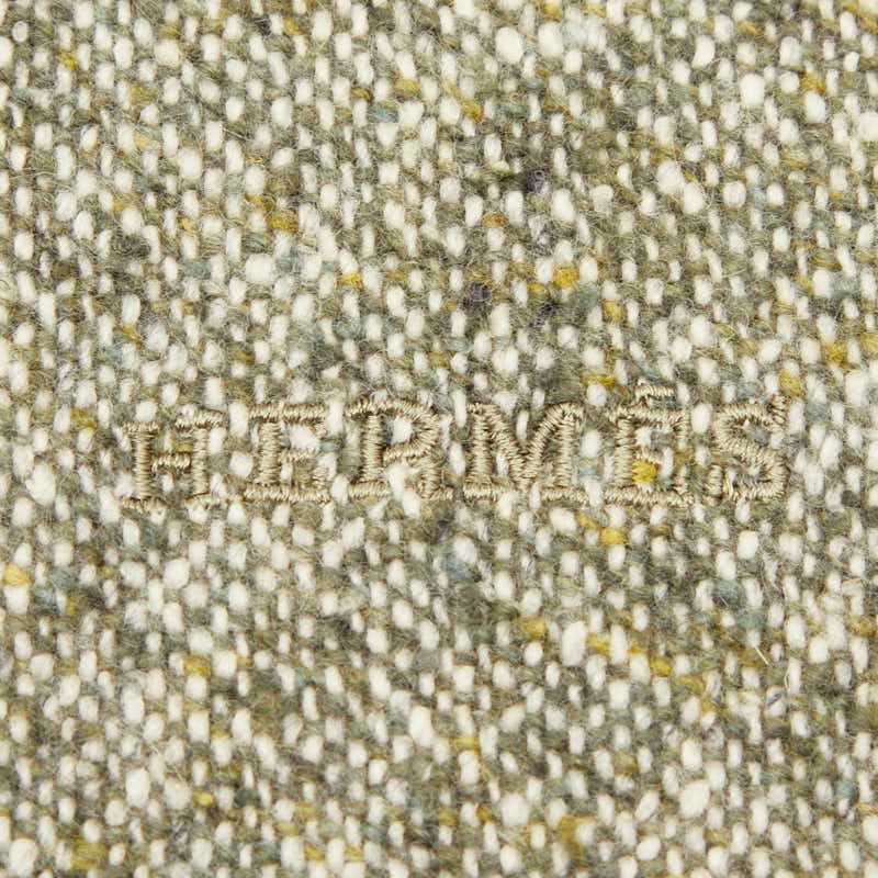 Hermes Logo Scarf Green Cashmere — view 3