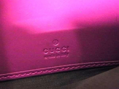 Gucci Wallet Guccissima Metal Ribbon Zip Around Purple Leather — view 6