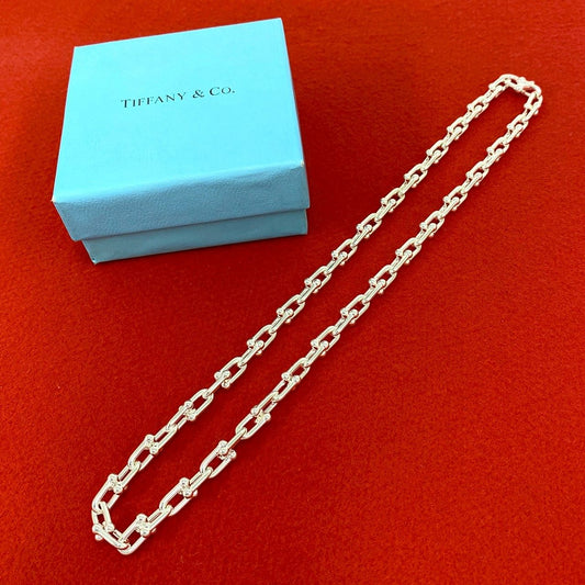 Tiffany & Co HardWear Small Link Necklace 925 Sterling Silver