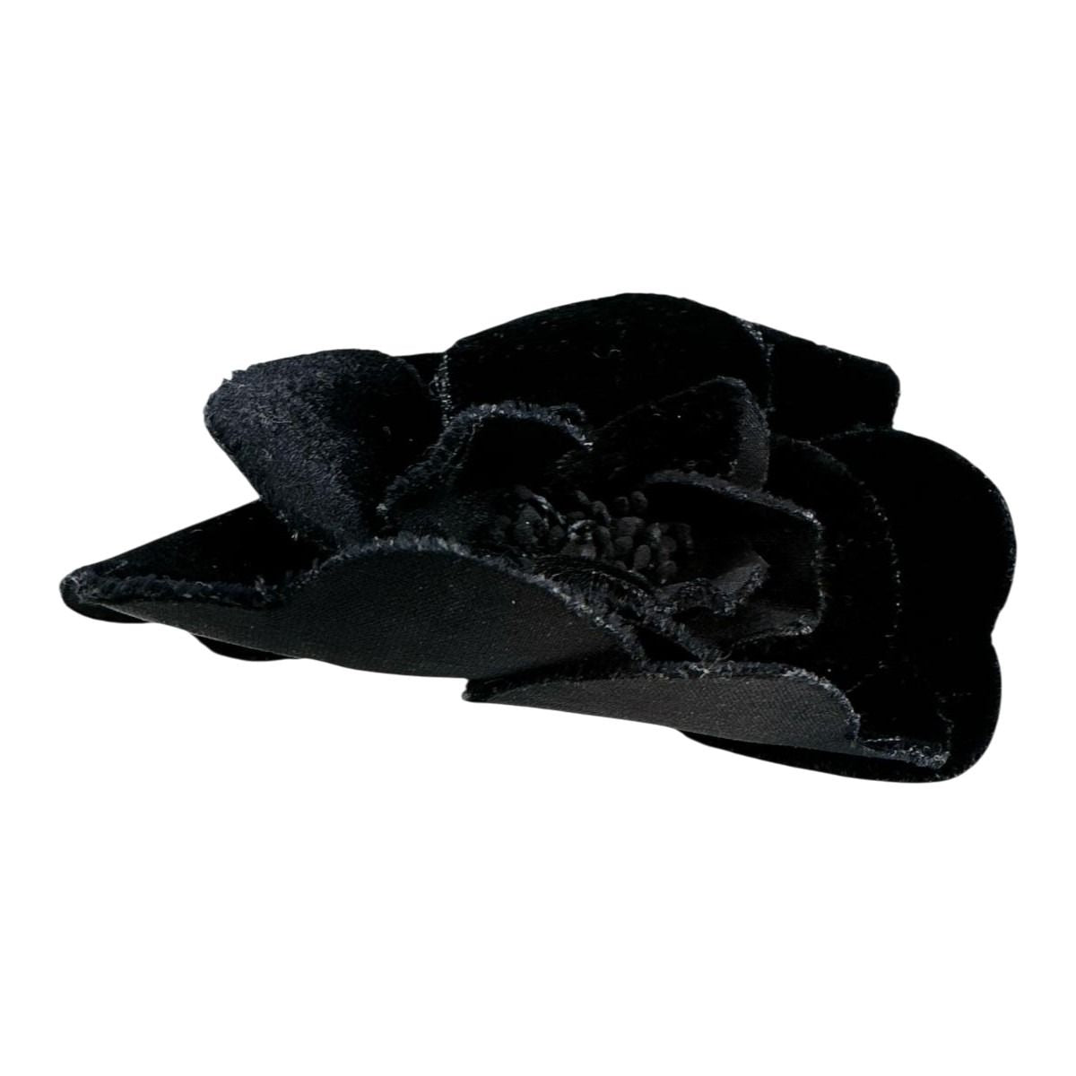 Chanel Camellia Pin Brooch Corsage Black — view 3