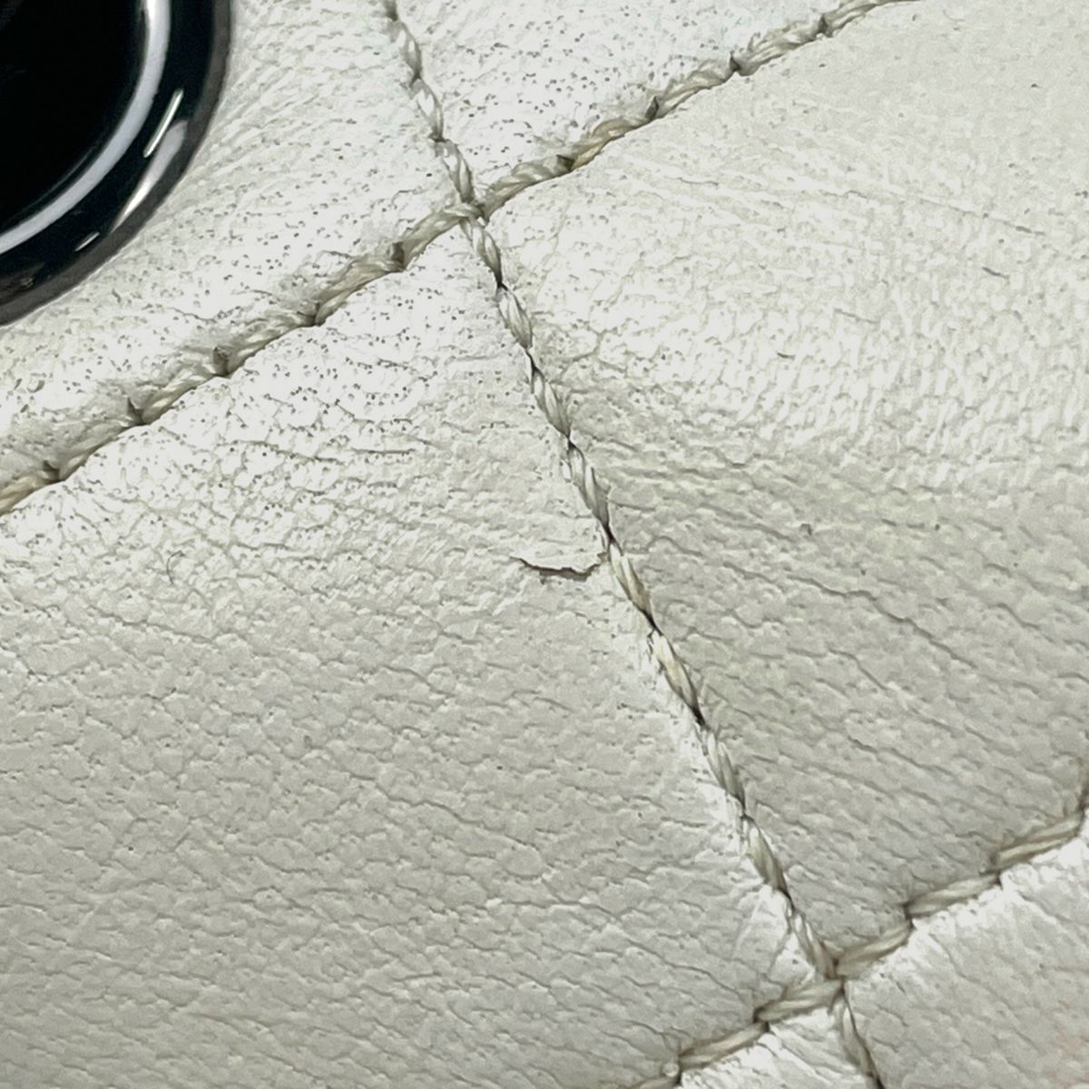 Chanel Single Flap Chain Shoulder Bag Bicolor Leather White — view 6