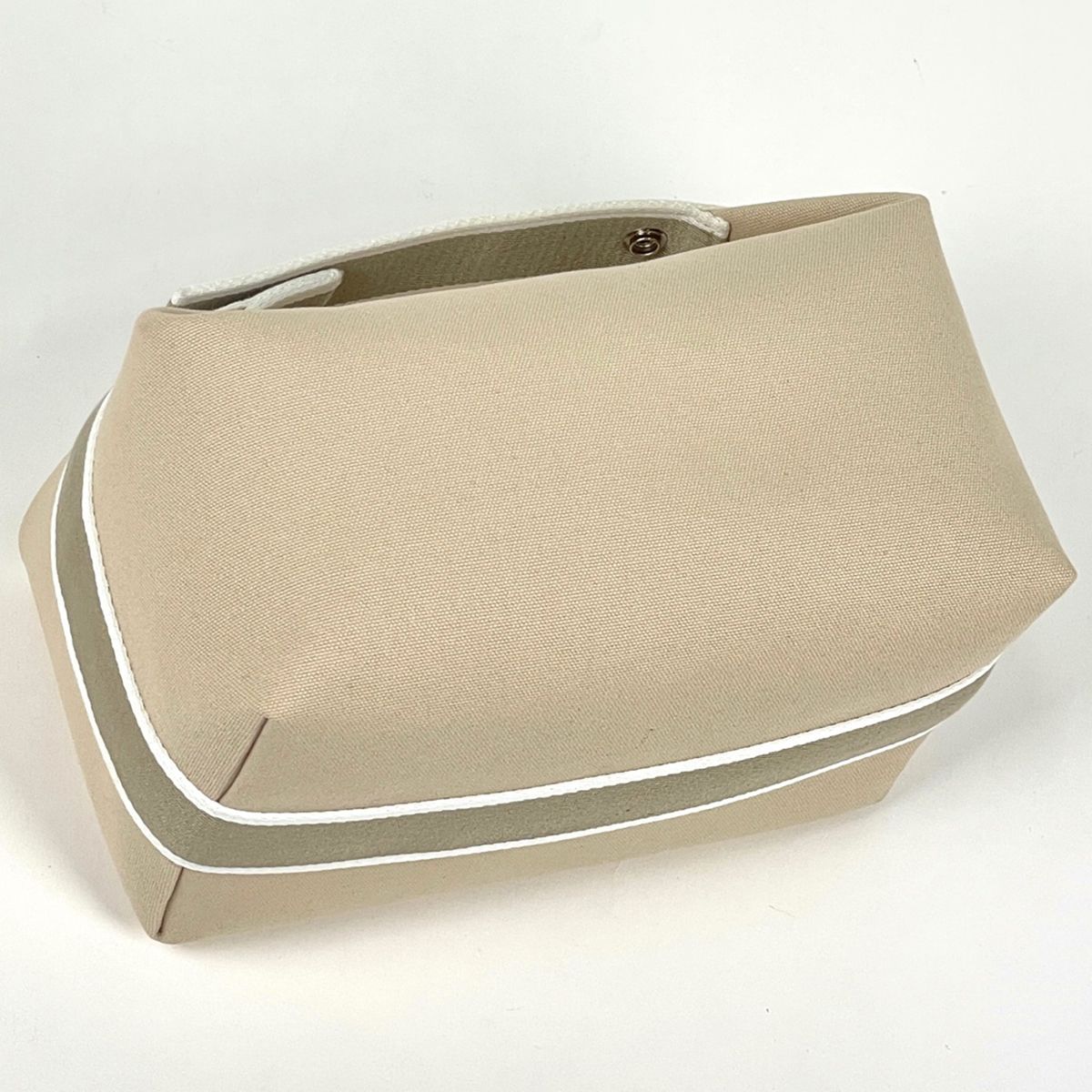 Hermes Bride-A-Brac GM Pouch Logo Handbag Cotton Beige — view 2